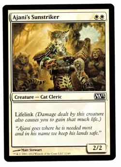 Magic the Gathering MTG Card: Ajani's Sunstriker M13 2013 2/249! EX - Image 1