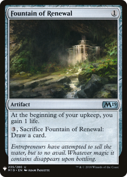 Fountain of Renewal (REGULAR) x1 - MTG The List PLST #M19-235 - Image 1