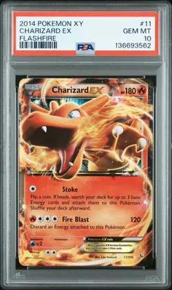 💎PSA 10 Gem Mint Charizard EX 11/106 XY Flashfire Holo Rare💎 - Image 2