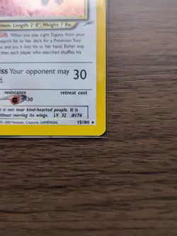 Pokemon TCG Light Togetic Neo Destiny 15/105 Unlimited Holo Rare Card HP - Image 5