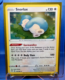 Snorlax HP130 2020 Collectible Pokemon *Foil* Trading Card No. 131/185 - Image 1