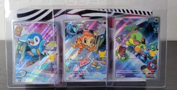Pokemon First Partner Illustration Rare Turtwig Chimchar Piplup 30th Anniversary - Image 1