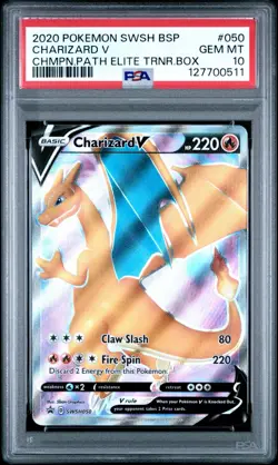 2020 Pokemon SWSH Charizard V SWSH050 Champions Path PSA 10 GEM MINT - Image 4