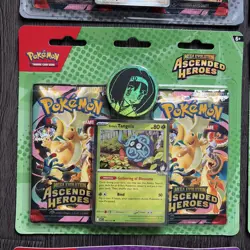 Pokemon Ascended Heroes (4) 2-Pack Blisters & (2) Tech Sticker Collection Lot - Image 4