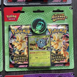 Pokemon Ascended Heroes (4) 2-Pack Blisters & (2) Tech Sticker Collection Lot - Image 5