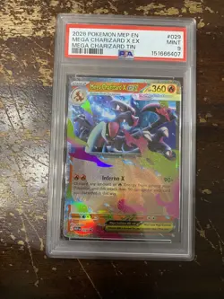 Mega Charizard X EX 029 Holo Pokemon TCG Tin Promo PSA MINT 9 POP 1 VHTF RARE - Image 1