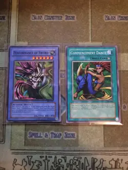 YUGIOH PERFORMANCE OF SWORD + COMMENCEMENT DANCE COMMON UNLIMITED ED 1996 NM - Image 3