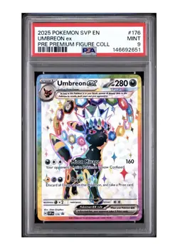 2025 Pokemon Black Star Promo #176 Umbreon Ex Pre Premium Figure Coll PSA 9 - Image 1