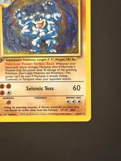 Pokemon TCG - Machamp 8/102 Holo Rare Base Set 1st Edition - Wotc Vintage LP/MP - Image 3