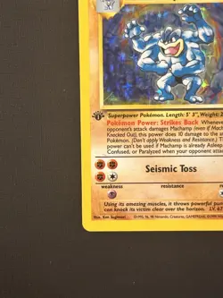 Pokemon TCG - Machamp 8/102 Holo Rare Base Set 1st Edition - Wotc Vintage LP/MP - Image 4