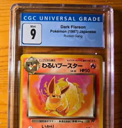 1997 Pokemon Japanese Rocket DARK FLAREON #136 Graded CGC 9 MINT - Image 2