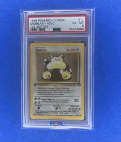 1999 Pokemon Jungle 1st Edition #11 Snorlax HOLO RARE PSA 6 - Image 1