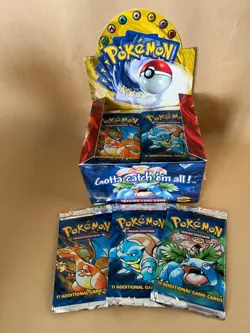 BOX FRESH 1999 Pokemon Base Set Unlimited Booster Pack | Sealed | WOTC!! - Image 1
