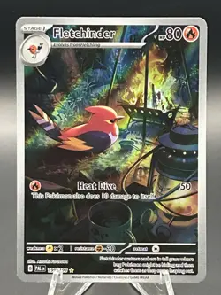 2023 Pokemon Paldea Evolved Fletchinder Illustration Rare #199/193 - Image 1