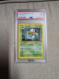 1999 Pokemon Game Ivysaur #30 PSA 9 MINT – WOTC Base Set Vintage Rarity #30 - Image 1