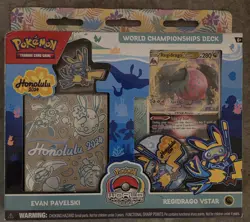 2024 Honolulu Pokemon TCG: World Champions Decks Evan Pavelski - Regidrago VSTAR - Image 1