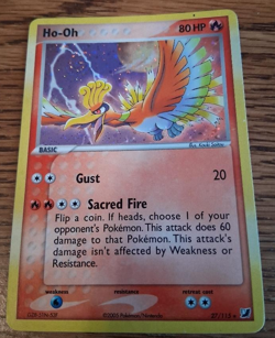 Pokemon Ho-Oh Reverse Holo SWIRL Unseen Forces 27/115 LP Condition - Image 1