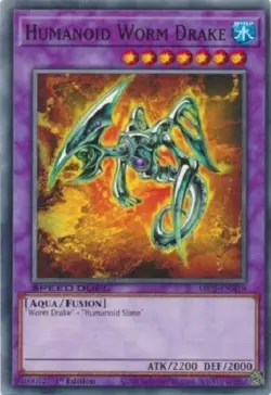 Yugioh - Humanoid Worm Drake Slime w/ Polymerization 1st Edition NM - Free Holo - Image 1