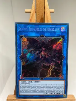 Cherubini, Ebon Angel Of The Burning Abyss Secret Rare 1st RA01-EN042 LP YuGiOh - Image 1