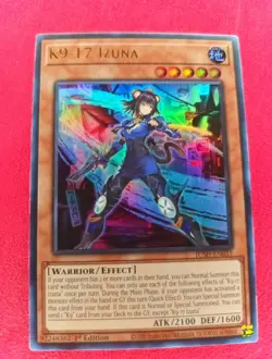 Yu-Gi-Oh Justice Hunters K9-17 Izuna JUSH-EN031 Ultra Rare 1st Edition - Image 1