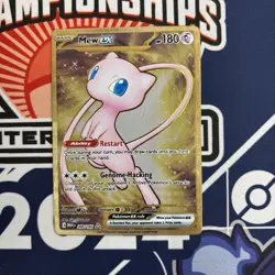 Mew EX 151 UPC Shiny Gold Metal Card Promo 205/165 MEW English 2023 Pokemon - Image 1