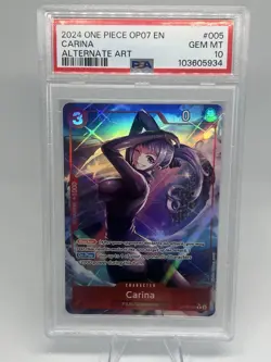 2024 One Piece CARINA OP07 005 Rare Alt Art PSA 10 Gem Mint! - Image 1