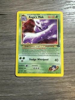 Pokemon TCG Koga's Muk 26/132 Gym Challenge Rare Non Holo Vintage Card - LP - Image 1
