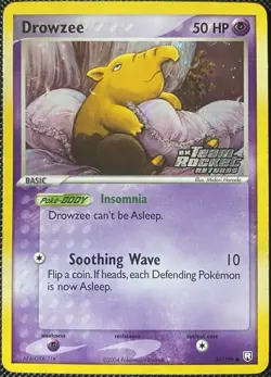 Drowzee 54/109 Team Rocket Returns Reverse Holo - Pokemon Card - Image 1