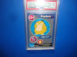 1999 Burger King Pokemon Psyduck UnPerforated card # 54 Psa 6 Ex Mt - Image 1