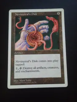 MTG Magic the Gathering English Nevinyrral's Disk 1998 Anthologies LP - Image 1