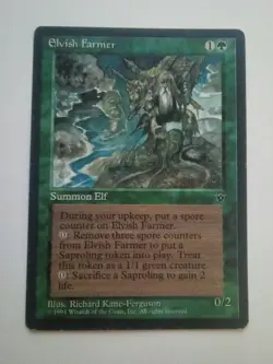 MTG Magic the Gathering English Elvish Farmer 1994 Fallen Empires Land LP - Image 1