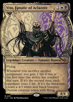 Vito, Fanatic of Aclazotz ** Showcase ** The Lost Cavern of Ixalan - NM MTG - Image 1