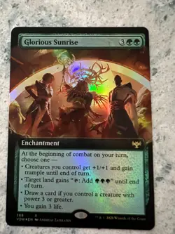 Glorious Sunrise - Foil - Extended Art - NM - Innistrad: Crimson Vow - MTG - Image 1