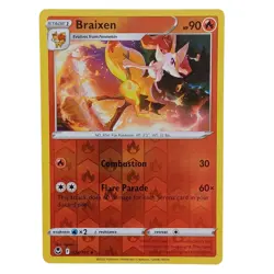Braixen 026/195 Reverse Holo Silver Tempest Pokemon Card NM - Image 1