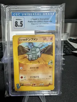 2001 Pokemon VS Japanese 1st Edition Chuck's Donphan #038 CGC 8.5 - Image 1