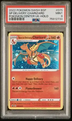 2022 Special Delivery Charizard SWSH #075 Pokemon Center Promo PSA 9 MINT - Image 1