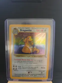 Pokemon TCG Dragonite Holo Rare Unlimited Mod Fossil 4/62 - Image 2