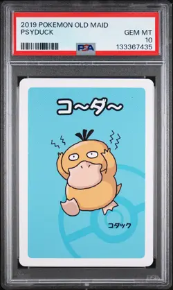 2019 POKEMON OLD MAID PSYDUCK PSA 10 - Image 1