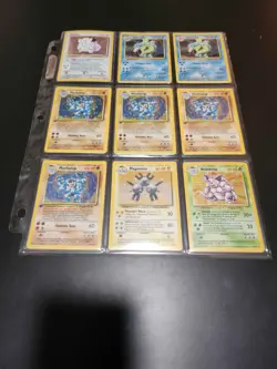 Pokemon TCG Base Set Unlimited 223 Count Card Lot + Binder - Image 1