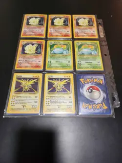 Pokemon TCG Base Set Unlimited 223 Count Card Lot + Binder - Image 2