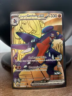 Pokemon Cynthia's Garchomp EX 215/182 DR1N Full Art Holo Ultra Rare Dragon EX - Image 1