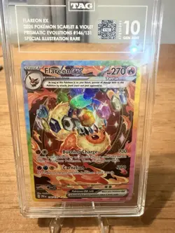 Flareon ex Pokemon Prismatic Evolutions #146/131 TAG 10 Special Illustration Ra… - Image 1