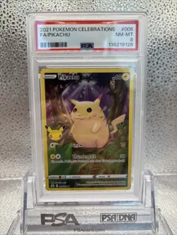 PSA 8 Pokemon English TCG Pikachu 005/025 Celebrations Full Art - Image 3
