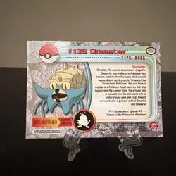 2000 Topps Chrome Pokemon Series OMASTAR #139 ** MINT-NM ** - Image 2