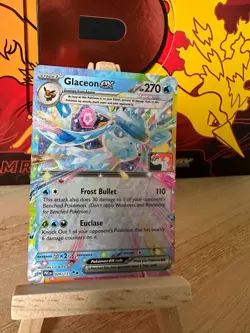 Play Pokemon Stamped Glaceon Ex 026/131 Prismatic Evolutions Prize Pack Stamp - Image 1