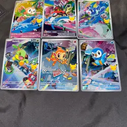 Pokemon First Partner Illustration Collection Lot Turtwig Chimchar Piplup Rowlet - Image 2