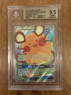 DEDENNE GX - BGS GEM MINT 9.5 - 2020 POKEMON SUN & MOON UNBROKEN BONDS #195A/214 - Image 1