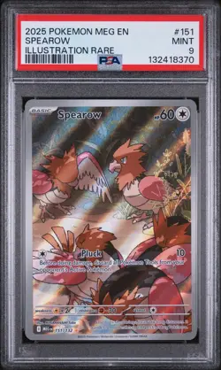 Spearow 151 PSA 9 Pokemon Meg En-Mega Evolution - Image 1