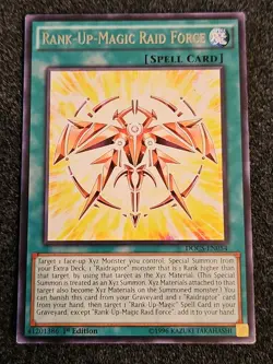 YUGIOH TCG RANK-UP-MAGIC RAID FORCE DOCS-EN054 RARE 1ST EDITION VLP - Image 1