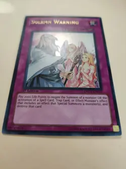 Yugioh! Solemn Warning Ultra Rare 1st Ed DREV-EN077 LP - Image 3